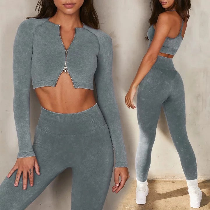 Blue 2 or 3 Pieces Seamless Set
