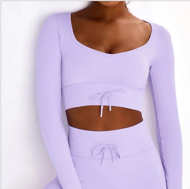 Purple Bow Seamless Set