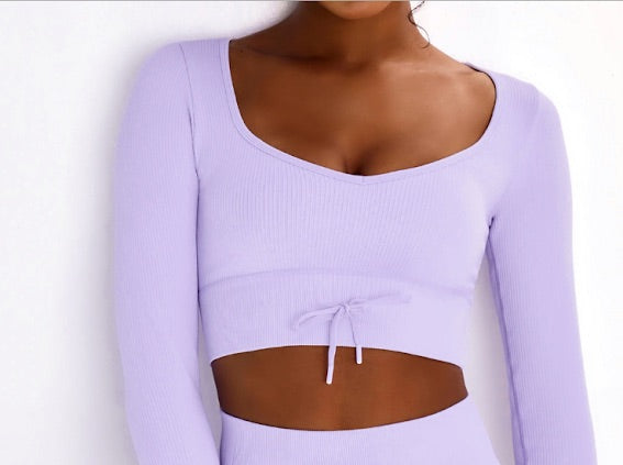 Purple Bow Seamless Set