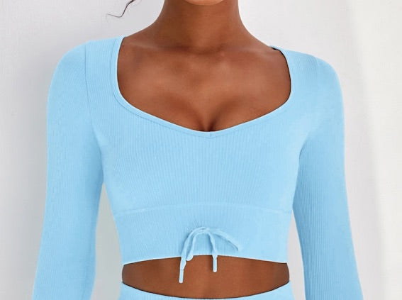 Baby Blue Bow Seamless Set