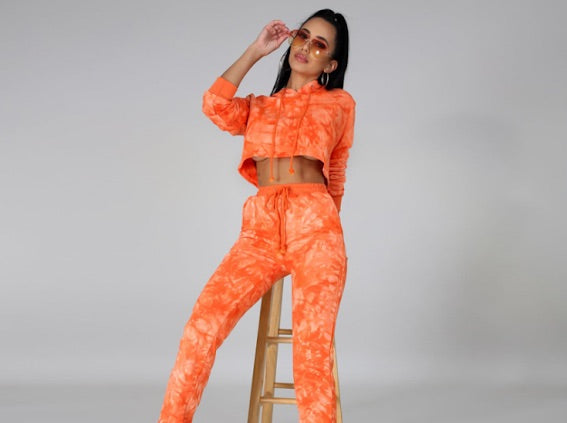 Tie dye deals sweatpants set